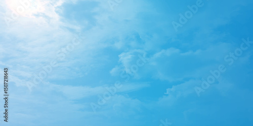 The blue sky and white clouds air indicate pure and fresh, bright weather canvas splashed with  store,m focusing on the clouds, a sunny day 