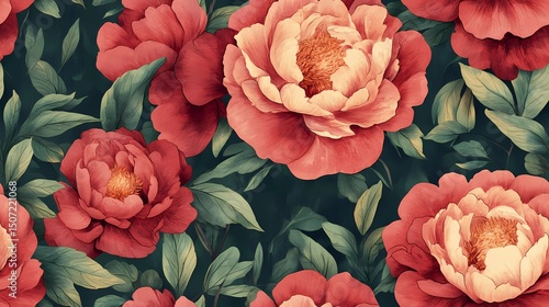 Classic floral motif with distressed texture, suitable for antique design elements, packaging, and home decor patterns.