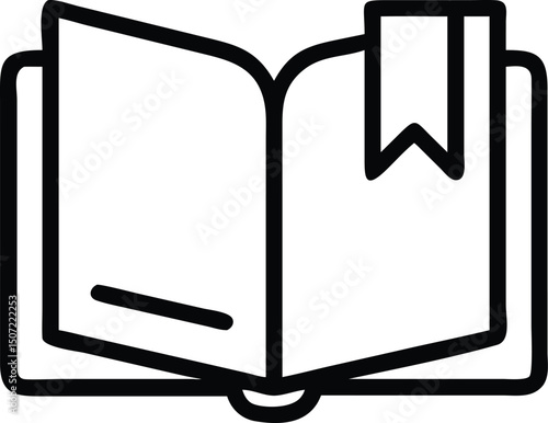 Book Icon Vector – Open Book for Education, Literature, and Publishing Design