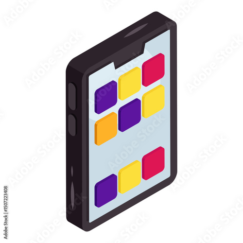 Trendy design icon of mobile menu