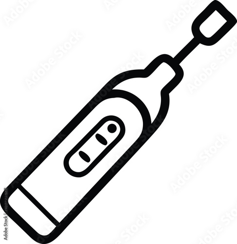 Electric Toothbrush Icon Vector – Dental Care and Hygiene Symbol for Oral Health and Technology