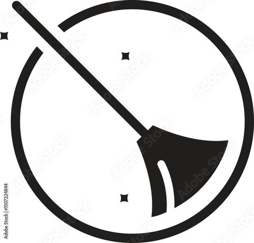 floor moop icon. cleaning tools set, mop, bucket thin line icon, isolated on white.