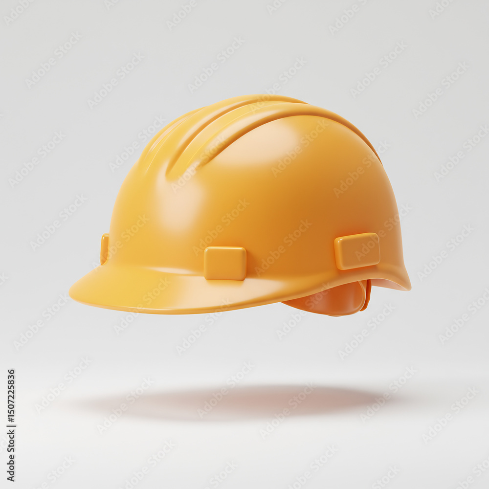 Fototapeta premium 3D Construction Helmet in Stylized Design