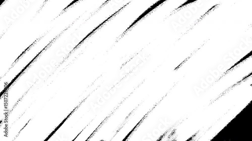 Paint Brush Scribble Transition Abstract Stroke Alpha Transparent Background, diagonal direction. Brush stroke black and white transition animation background.