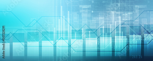 2d illustration Stock market online business concept. business Graph 