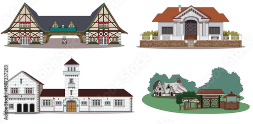 Set of famous place of Campos do Jordao,famous and tourist city of the state of São Paulo,in Brazil. This set includes four points of the city ideal to visit.