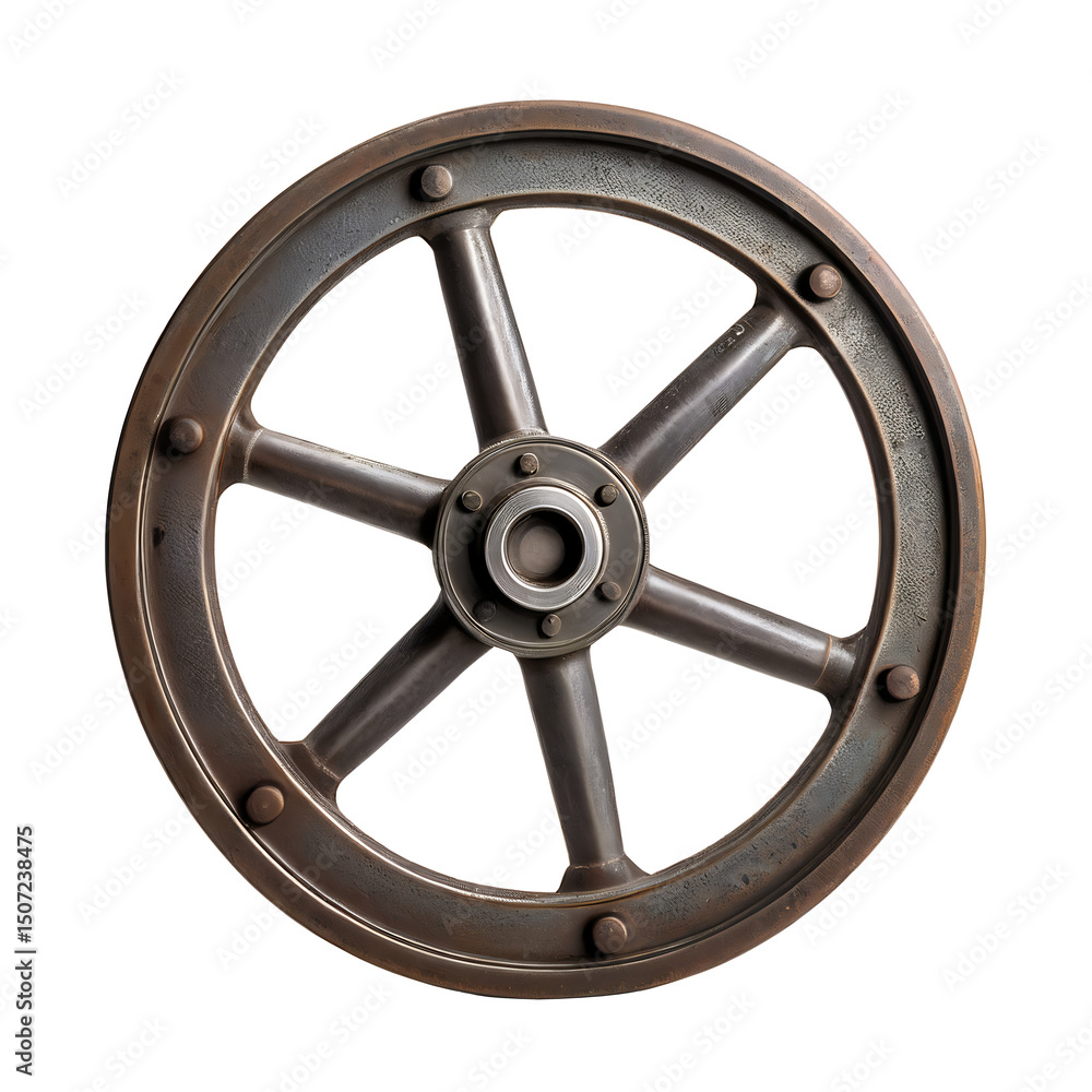 Obraz premium railway wheelset steel wheels and axle