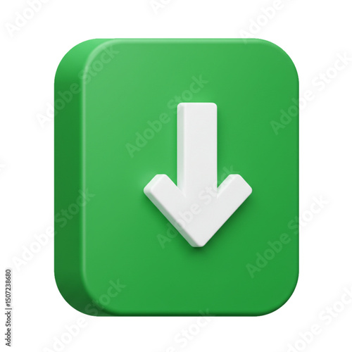 Directional arrow for downward movement or lower deck.