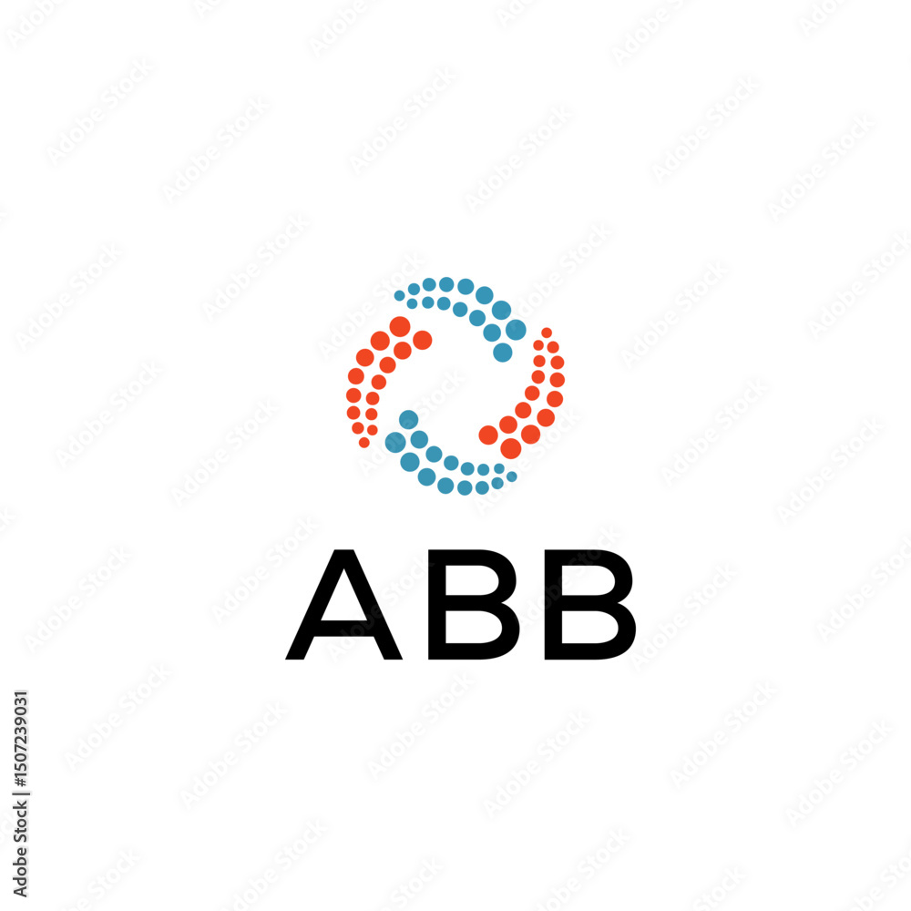 Fototapeta premium ABB Letter logo white background