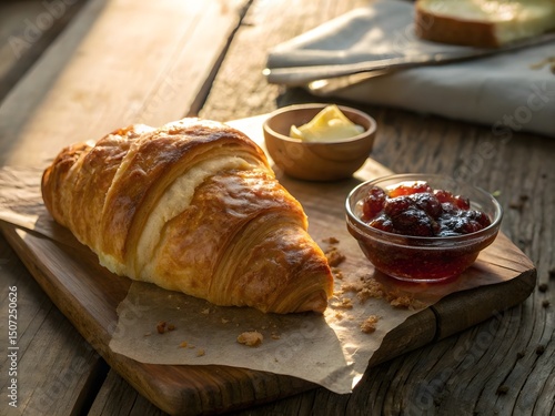 croissant with jam