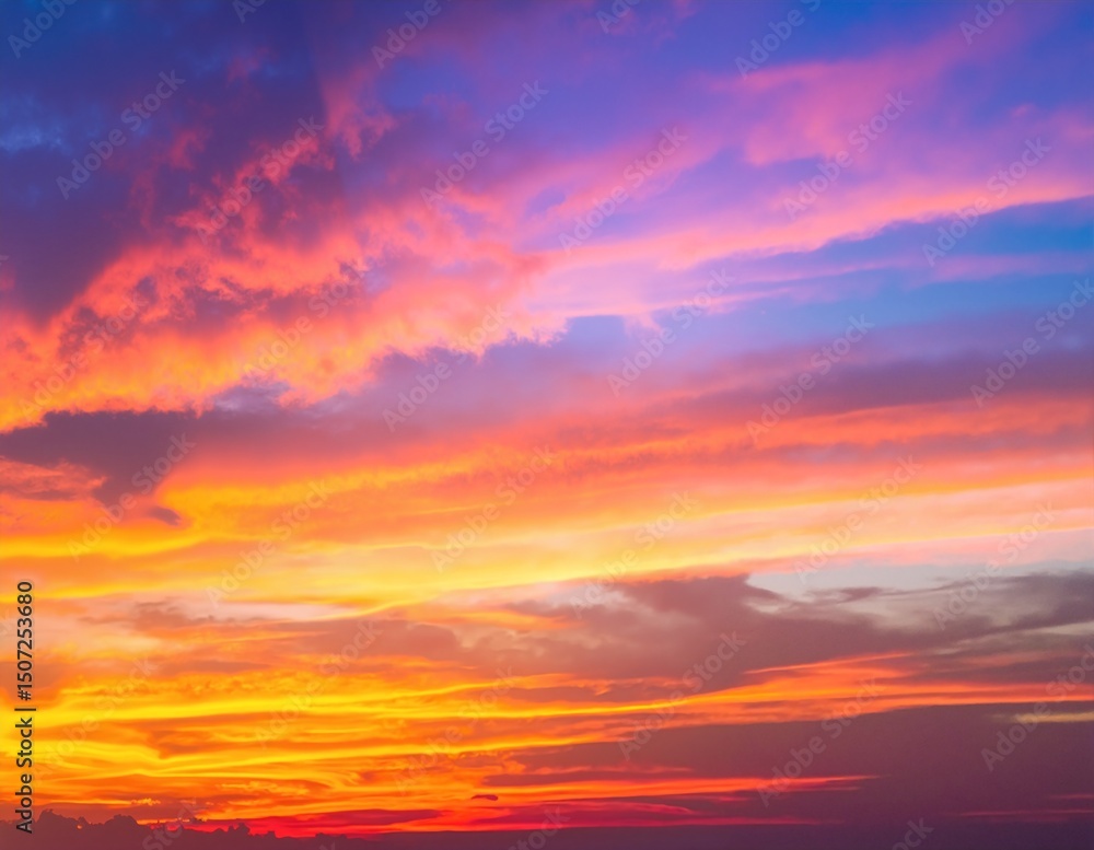 A vibrant sunset paints the sky in rich hues of blue and orange, with soft clouds scattered across, creating a stunning and serene atmosphere. A vibrant sunset paints the sky in rich hues of blue and orange, with soft clouds scattered across, creating a stunning and serene atmosphere.