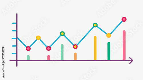 Line Graph A clean line graph with two axes where the xaxis represents time and the yaxis indicates different epigenetic markers. Multiple colored lines show variations in markers