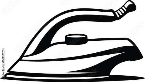 Electric kettle and steam iron equipment vector illustrations