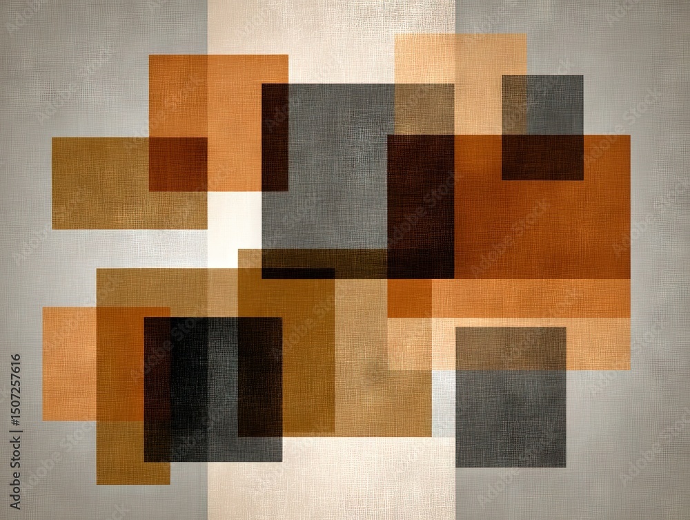 Fototapeta premium Stylized Layered Geometry with Motion Blur in Grey and Brown for Professional Father’s Day Branding in Subtle, Restrained Promo Backgrounds with Modern Visual Appeal