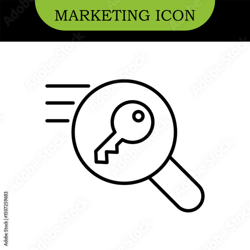 Digital Marketing Line Editable Icons set. Vector illustration in modern thin line style of online business related icons: advertisement, sales, content analysis, and more