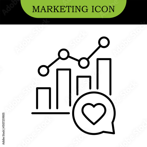 Digital Marketing Line Editable Icons set. Vector illustration in modern thin line style of online business related icons: advertisement, sales, content analysis, and more