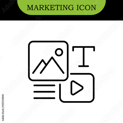 Digital Marketing Line Editable Icons set. Vector illustration in modern thin line style of online business related icons: advertisement, sales, content analysis, and more