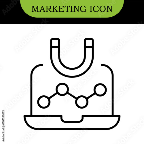 Digital Marketing Line Editable Icons set. Vector illustration in modern thin line style of online business related icons: advertisement, sales, content analysis, and more