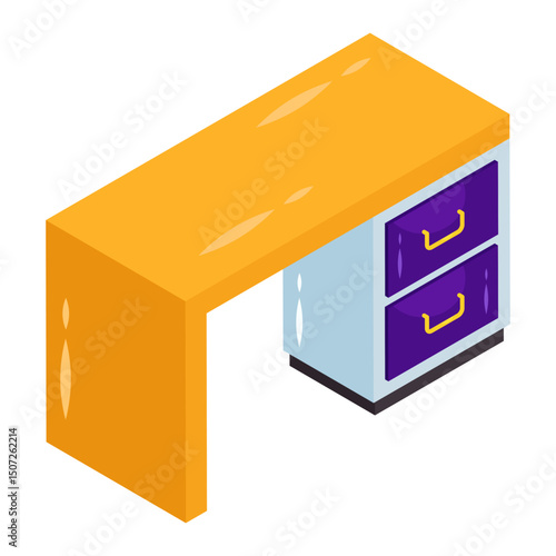 Premium download icon of computer table