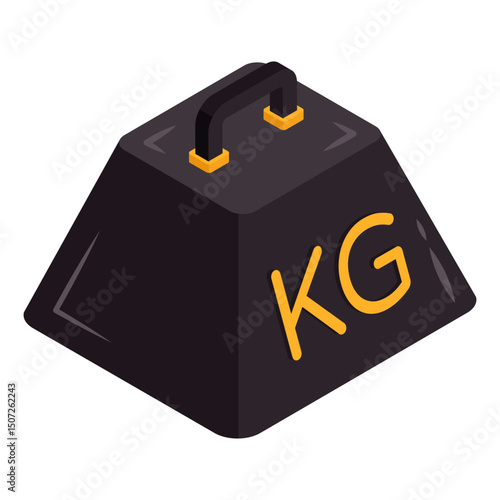 A trendy vector design of kettlebell