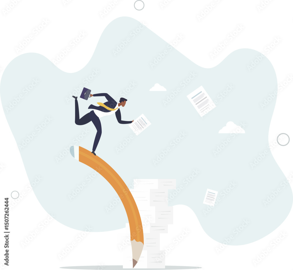Efficiency or productivity to finish work, manage busy workload or paperwork, project documents or overcome exhausted or challenge concept. character life . Efficiency or productivity to finish work, manage busy workload or paperwork, project documents or overcome exhausted or challenge concept. character life .
