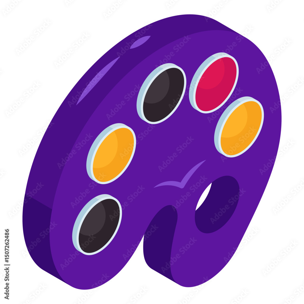 Fototapeta premium Trendy vector design of paint palette 