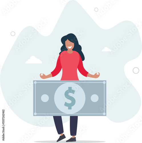 Financial guru or expert, behavioral finance mindfulness for wealth management, money and investment advisor concept. character life .
