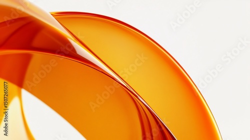 Abstract Orange Curves: A Symphony of Light and Form
