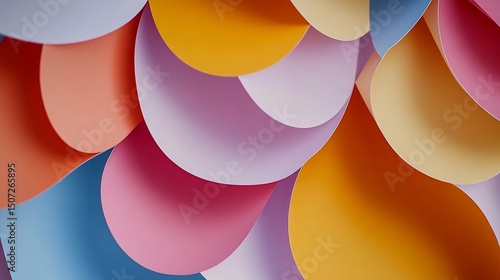 Abstract Colorful Paper Design: A Kaleidoscope of Pastel Hues
