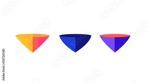 Free Download Abstract Geometric Shapes in Yellow Blue and Red Colors Modern Graphic Design on White Background - GFXLoad