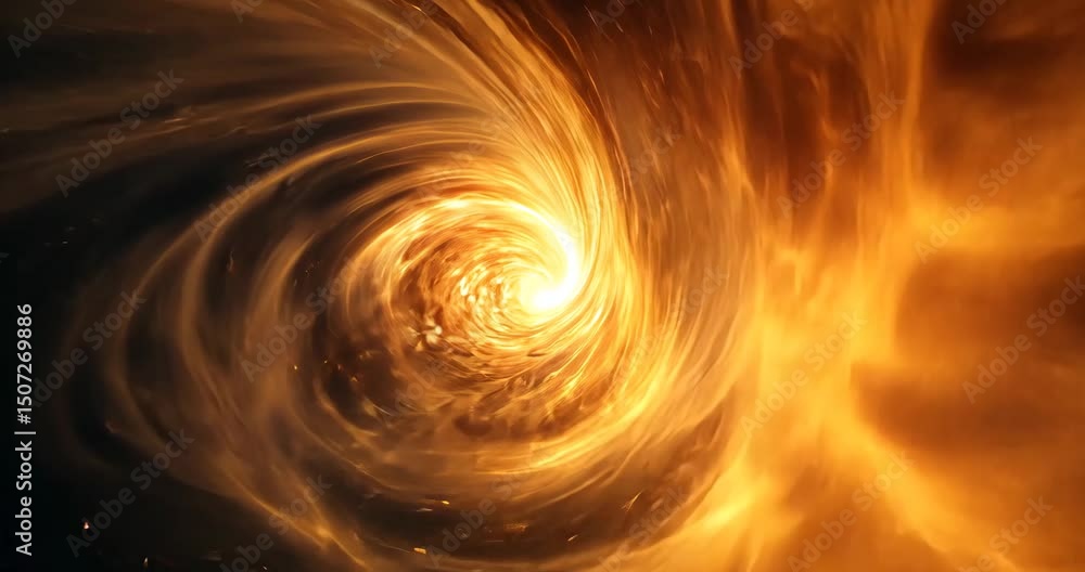 A fiery vortex swirls amidst a dramatic sky filled with clouds, creating a mesmerizing spectacle. A fiery vortex swirls amidst a dramatic sky filled with clouds, creating a mesmerizing spectacle.