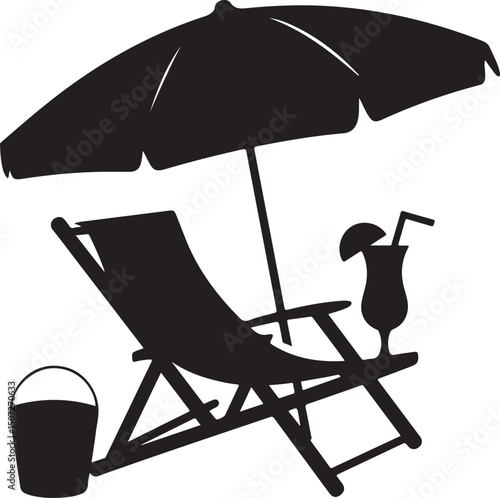 Umbrella in the Rain: A monochromatic artistic depiction of an umbrella shielding from a downpour, emphasizing protection and weather-related elements.