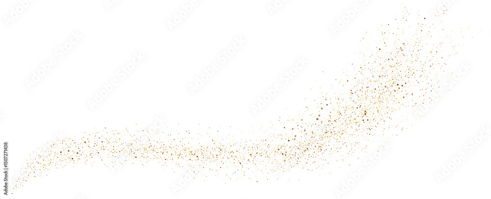 Gold glitter particles template