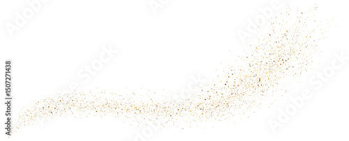 Gold glitter particles template