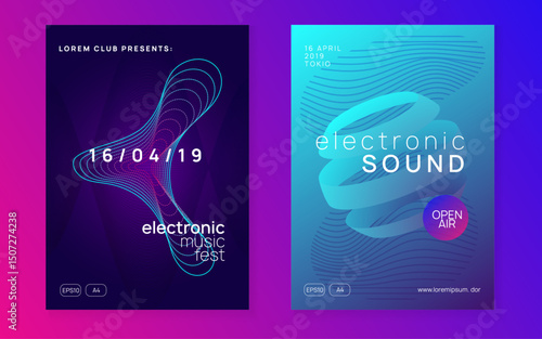 Edm Event. Fest Magazine. Dj Electro Element. Green Music Poster. Violet Party Set. Concert Invite. Psychedelic Beat Invitation. Pink Edm Event