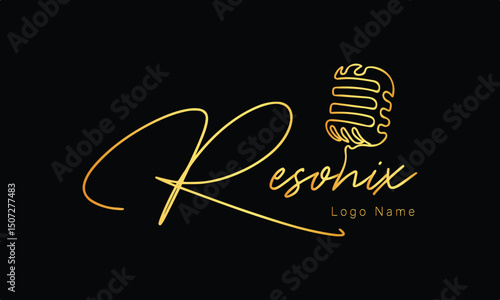 Podcast or Radio Logo design using Microphone and Bubble chat or talk icon