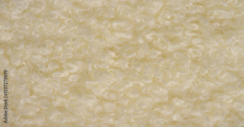 Foto Faux fur of white pale yellow color