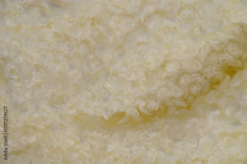 Foto Faux fur of white pale yellow color