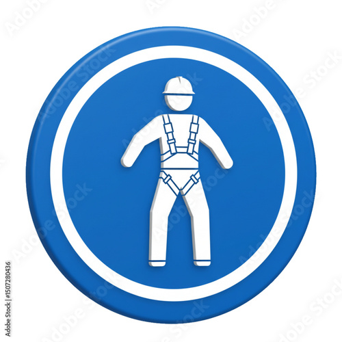 Mandatory use of fall arrest harness. 