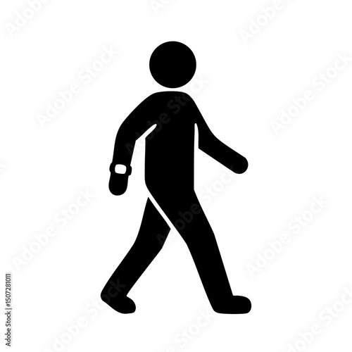 Walking With Smartwatch Fitness Tracking Icon