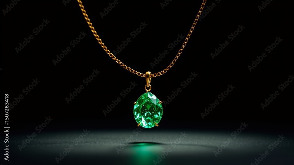 Delicate Gold Chain Bracelet with Emerald Delicate Gold Chain Bracelet with Emerald