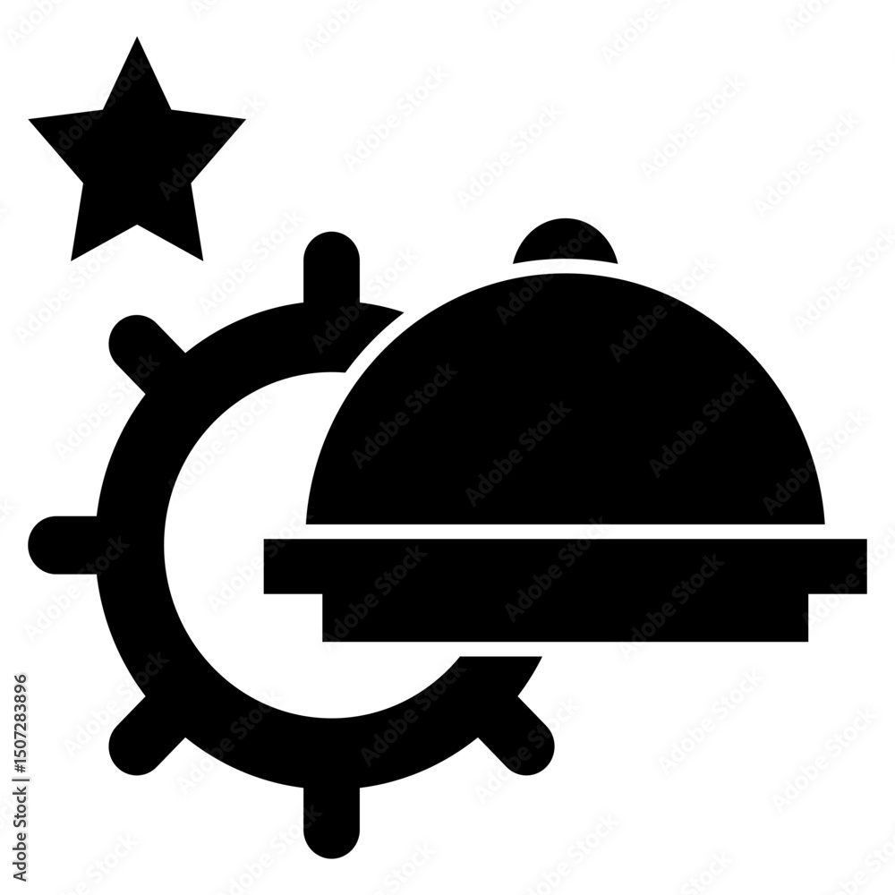 Obraz premium catering services glyph