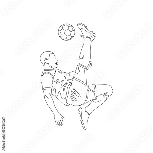 Stylish and acrobatic soccer bicycle kick!
