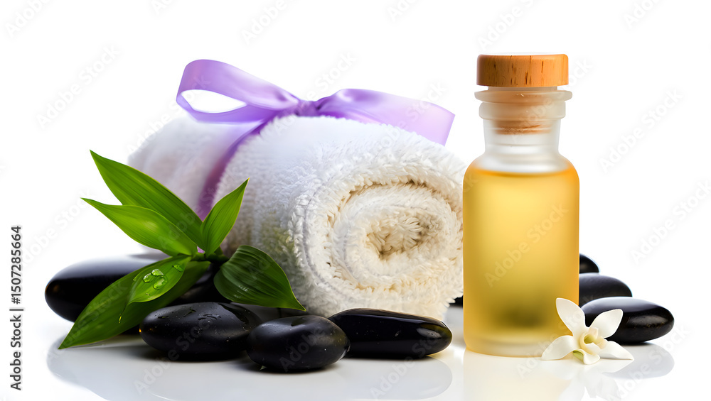 spa still life with towel and candle spa still life with towel and candle