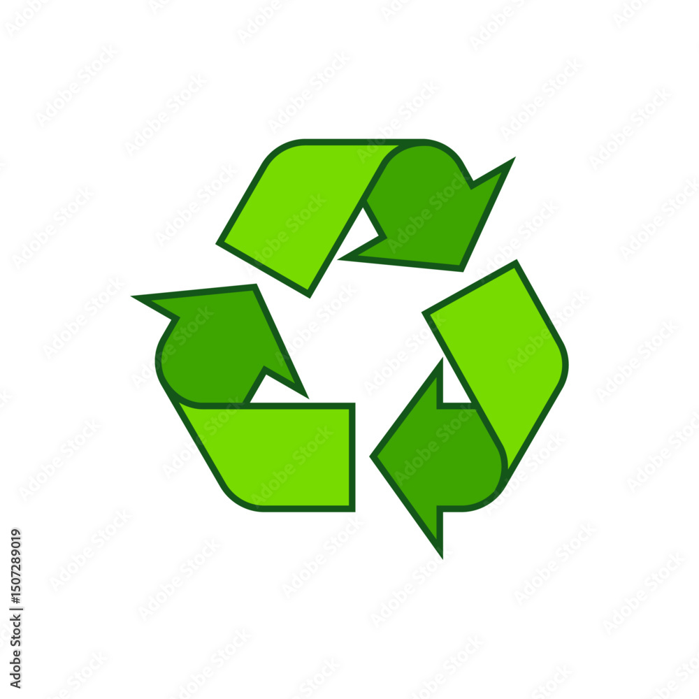 Obraz premium Recycling symbol icon clipart image isolated template