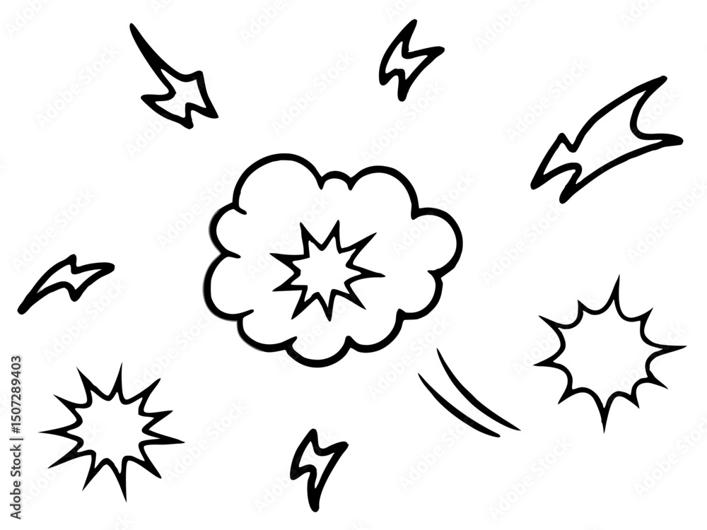 Fototapeta premium cartoon boom icon set