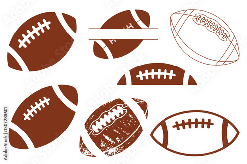 Football Ball Silhouette Bundle