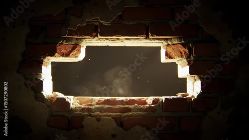 Brick Wall Breaking Cinematic Reveal Destruction Structure Collapse