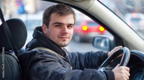 A driver speeding through traffic, illustrating an impetuous and reckless action