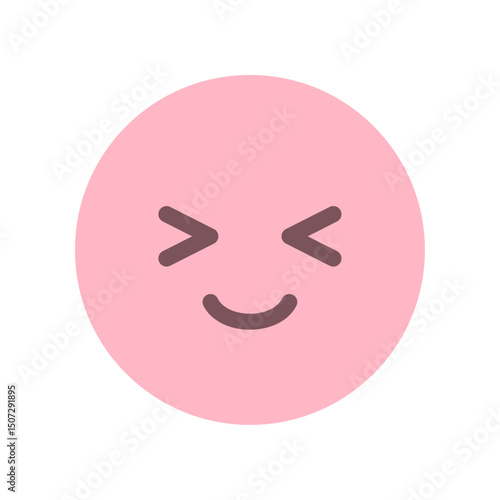 にこにこ笑顔の絵文字｜嬉しい・ハッピーな感情のシンプル顔アイコン